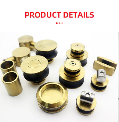 Enhance Your Bathroom with Gold Color Frameless Sliding Shower Door Hardware Fittings