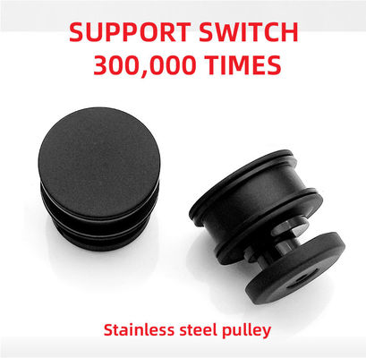Round Tray Shape Black Sliding Shower Door Kit for 8-12mm Safe Glass Hardware Included