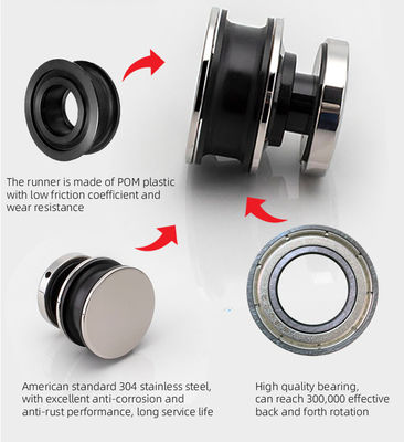 Round Shower Sliding Fitting Door Accessory Barn Door and Hardware Kit