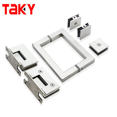 Stainless Steel 90 Degree Glass Shower Hinge Brass Shower Door Pivot Hinge for Bathroom Glass Screen Hinges