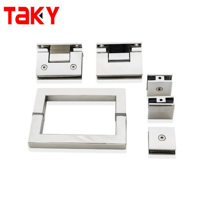 Stainless Steel 90 Degree Glass Shower Hinge Brass Shower Door Pivot Hinge for Bathroom Glass Screen Hinges
