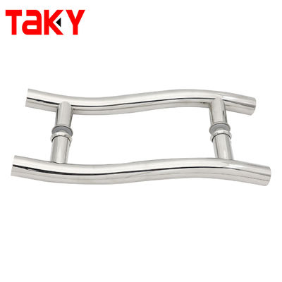 Customized S Shape Round Tube Back to Back Glass Sliding Door Pull Handle