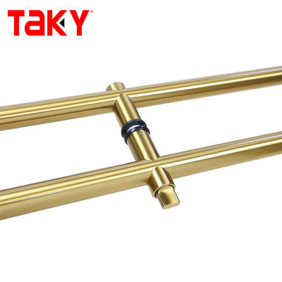 Luxury H Type Stainless Steel Entrance Frameless Door Handles Lockable Glass Door Handle