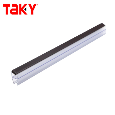 PVC Clear Bottom Shower Door Seal Strip 10MM Transparent
