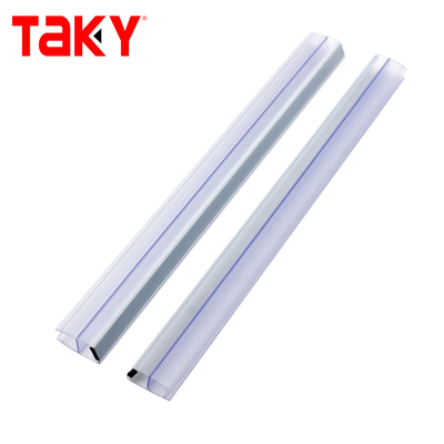 180 Degree Shower Sliding Door PVC Transparent Waterproof Seal Strip for 6mm-10mm Glass