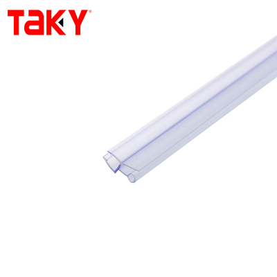 Frameless PVC Shower Door Bottom Seal Strip 10mm Transparent