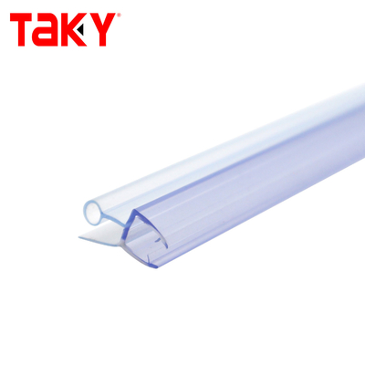 Frameless PVC Shower Door Bottom Seal Strip 10mm Transparent
