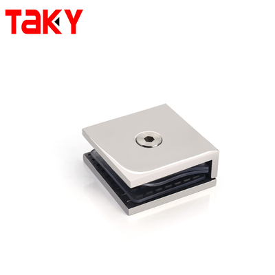 Square Shower Glass Door Clamp Bathroom Wall to Glass Mount Clamp