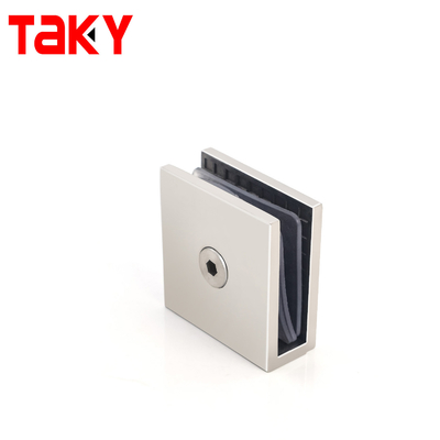 Square Shower Glass Door Clamp Bathroom Wall to Glass Mount Clamp