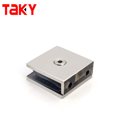 Square Shower Glass Door Clamp Bathroom Wall to Glass Mount Clamp
