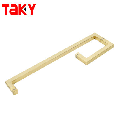 Wholesale Stainless Steel Modern Gold Color Shower Room Tubular Glass Door Pull Handles