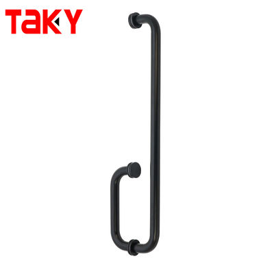 Stainless Steel 304 Black Glass Door Handle Shower Round Door Handle