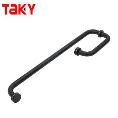Stainless Steel 304 Black Glass Door Handle Shower Round Door Handle