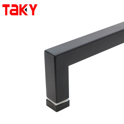 Stainless Steel Black Square Bathroom Single Sided Towel Bar Door Pull Handle