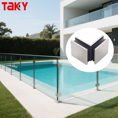 Factory Manufacturer 90 Degree Glass Railing Clamp Double Panel Clip Glass Door Clamps
