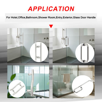 Factory Wholesale Square Shape Glass Handle Modern Matte Black Frameless Glass Door Pull Handle