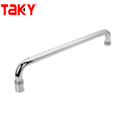 Europe Style Stainless Steel Shower Glass Door towel bar Single Sided Push Handle