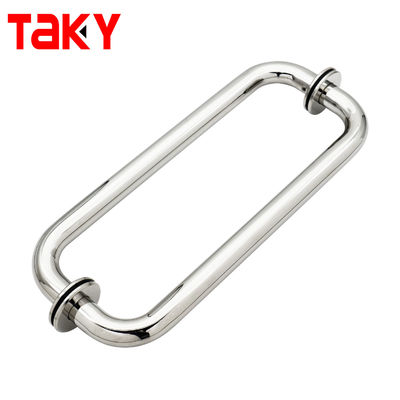Modern Back to Back Towel Bar Frameless Stainless Steel Shower Glass Door Pull Handle
