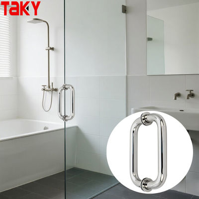Hot Sale Round Glass Door Handle Stainless Steel Shower Handle Bathroom Sliding Glass Door Pull Handle
