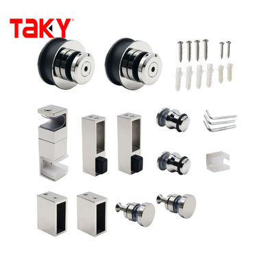 Good price Silver Shower Sliding Door Fitting Set for Customized Bathroom Enclosure Hardware online