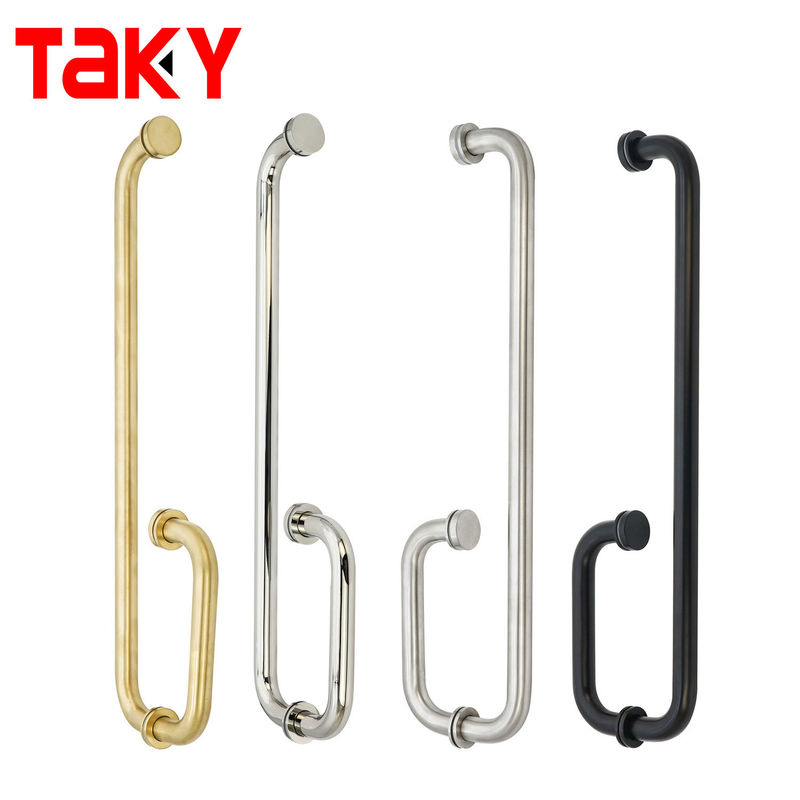 Customization Aluminium Shower Screen Glass Door Handle with 0.5mm Thickness and BN Finish