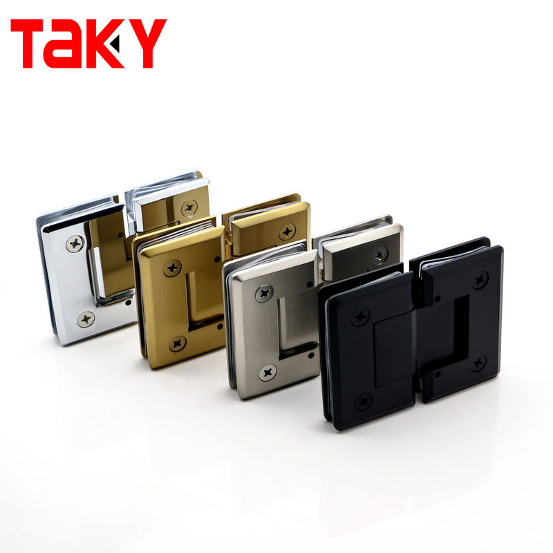SS Shower Hinge 180 Degree Double Side for Interior Glass to Glass Shower Door Partitions