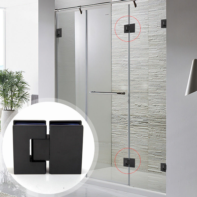 Brushed Nickel Finish Black Matte Shower Room Bathroom Hinge for Glass Door Pivot Spring