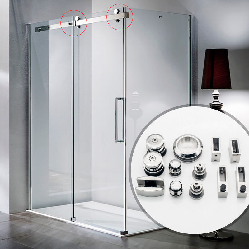 60kg Load Bearing Frameless Glass Sliding Door Hardware Rollers for Door Fittings