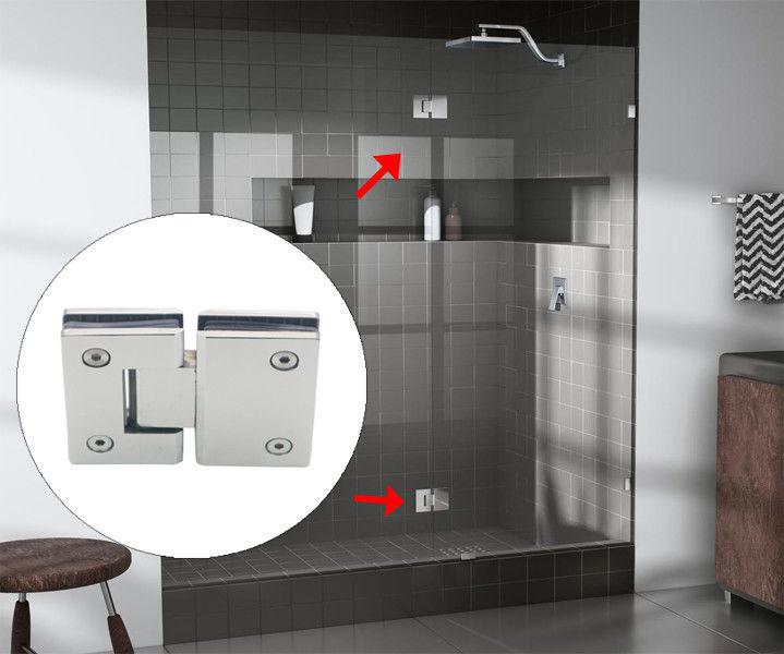Normal Style Glass to Glass Shower Hinge for 180 Degree Opening in Bathroom Renovation