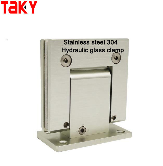 Soft Closing Stainless Steel 304 Hydraulic Glass Door Clamp Shower Hinge for 90 Degree