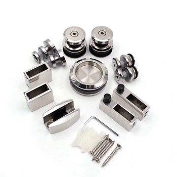 Frameless Square Style Sliding Door Fitting Kit for Hardware Shower Glass Accessories