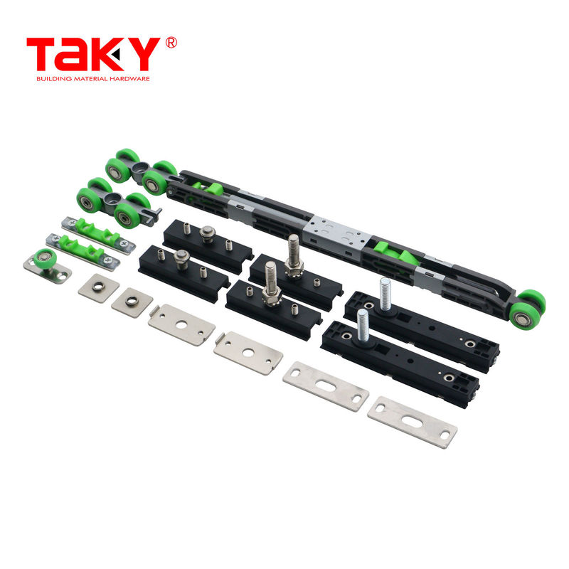 Sliding Wardrobe Wheel Hardware Long Life Double Soft Closing Door Pulley Damper Rollers