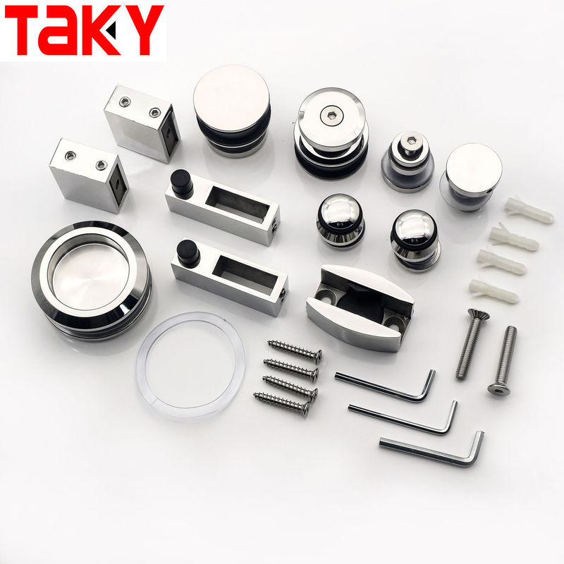 Mirror Finish Sliding Glass Door Hardware Kit for Shower Barn Door Puerta de Ducha