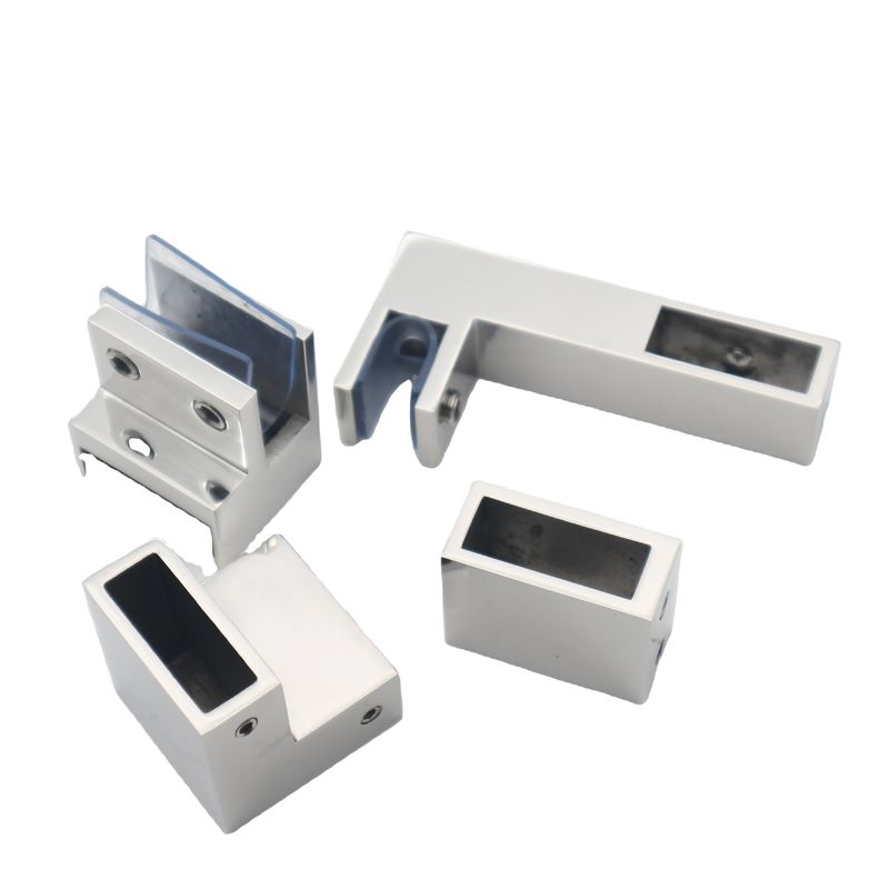 Frameless Clamp Connector Glass Hinge for 5MM Glass Thickness F Shape Glass Fitting