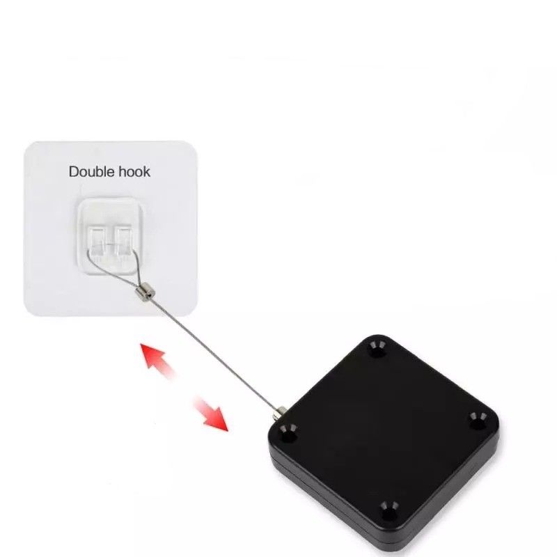 800G 1000G Black White ABS Multi-Function Punch-Free Door Closer with 44*44*1.6cm Size