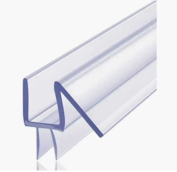 Clear PVC Shower Seal Strip for 3/8-Inch Frameless Glass Shower Door 2000MM Length