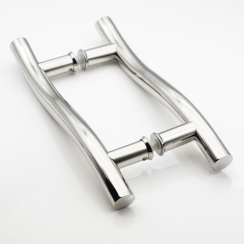 SUS304 Stainless Steel H Type Glass Door Handle Sample 1-3 Working Days Finish SSS/PSS