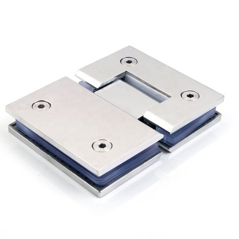 Modern Design 304 Stainless Steel Glass to Glass Hinge 180 Degree Bathroom Gate Clamp