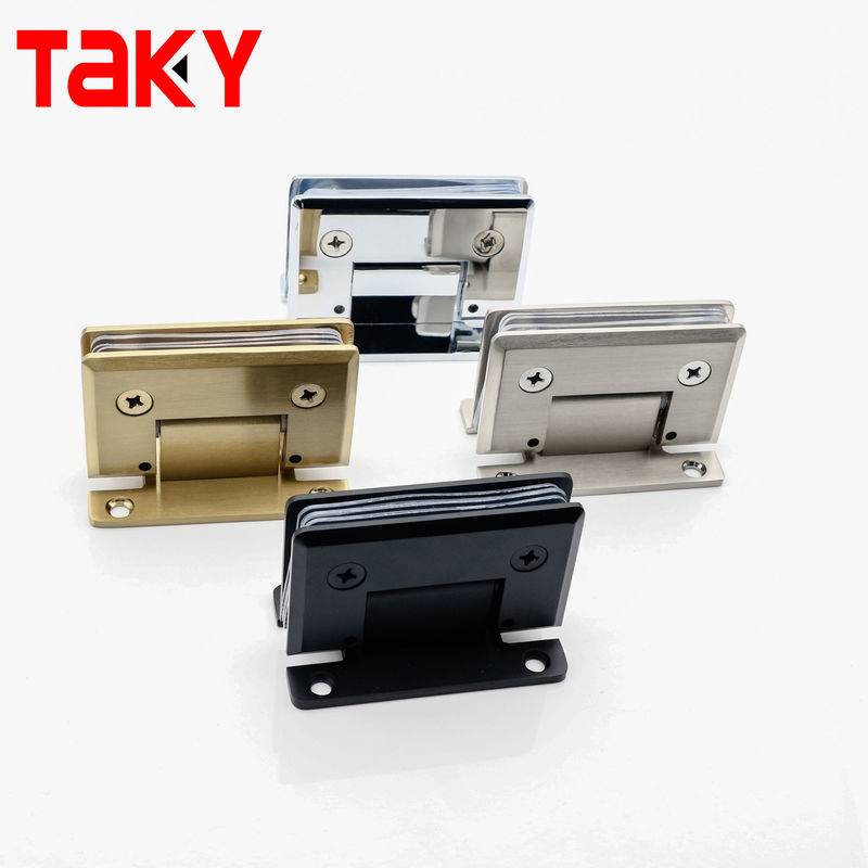 Frameless Glass Door Hinge PSS/SSS/MB Finish 90 Degree Solid Brass for Shower Room Door