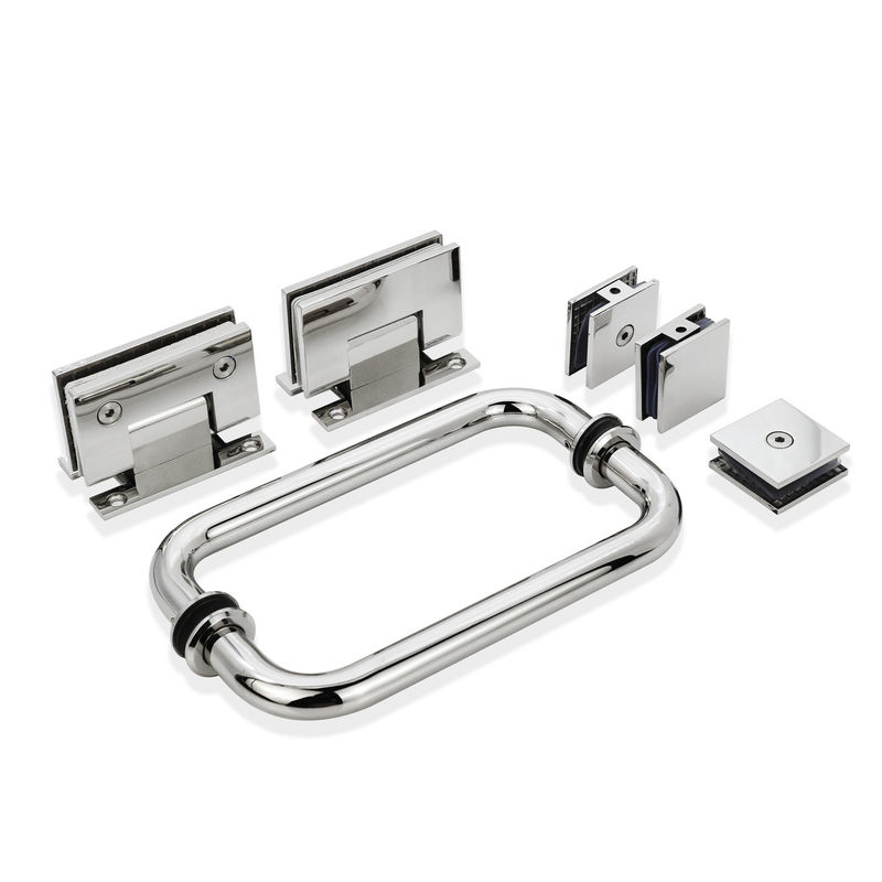 Long Life Square 90 Degree Stainless Steel Polishing Soft Close Shower Screen Glass Pivot Door Hinges