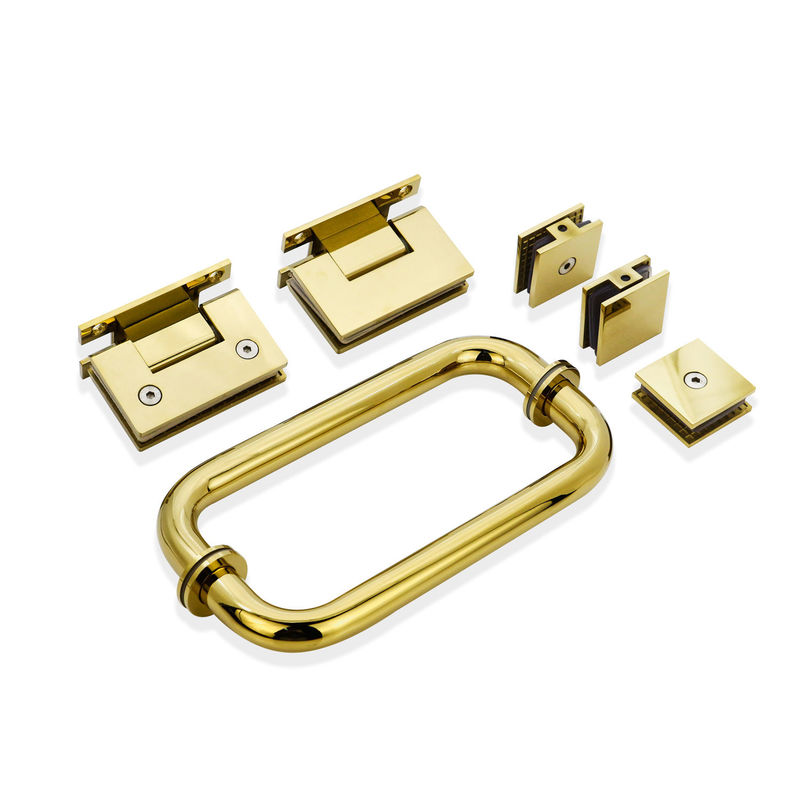 Brushed Nickel Finish Stainless Steel Shower Hinge and Glass Clamp Kit for Glass Door