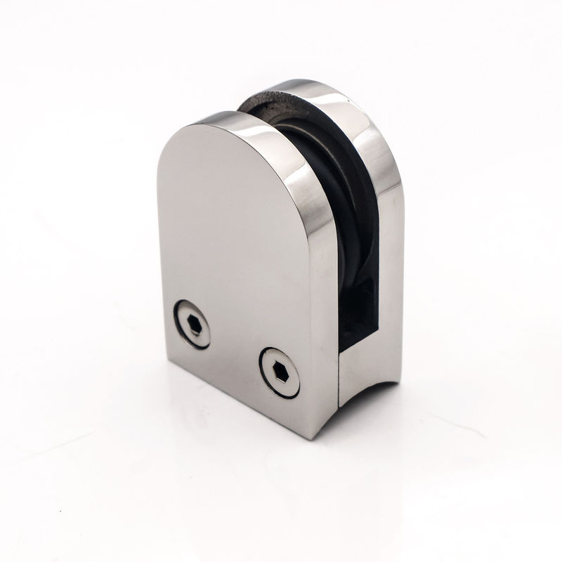 Stainless Steel Wall Mount Bathroom Shower Glass Clamp Square Corner Clip Heavy Duty