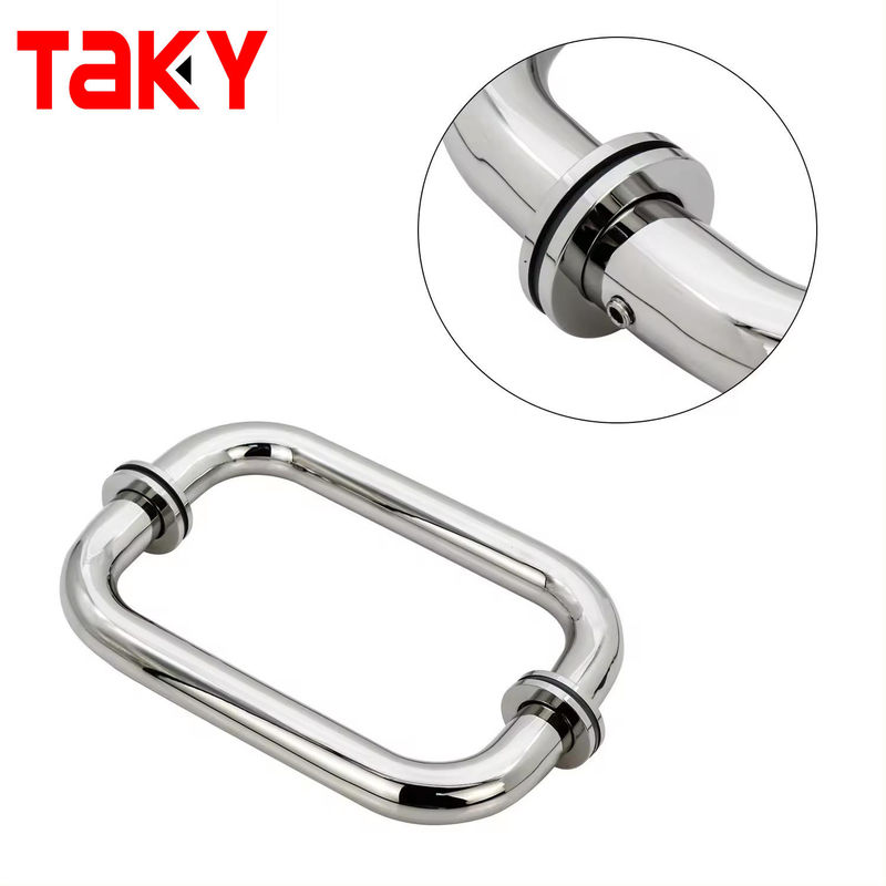 Sleek Design 24 Inch Round Glass Door Handle Stainless Steel 304 for Bathroom Doors