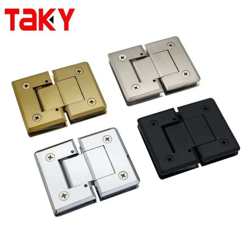 Upgrade Your Bathroom with 90*55mm Adjustable Function Shower Glass Hinge Wall to Wall