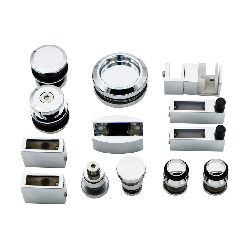 Sleek and Stylish Glass Door Hardware Kit for Modern Bathroom Sliding System