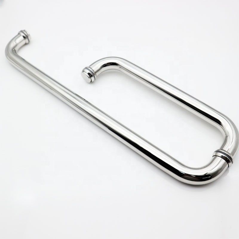 TK-C040 Round Stainless Steel Shower Room Glass Push Pull Handle with Polish Finish