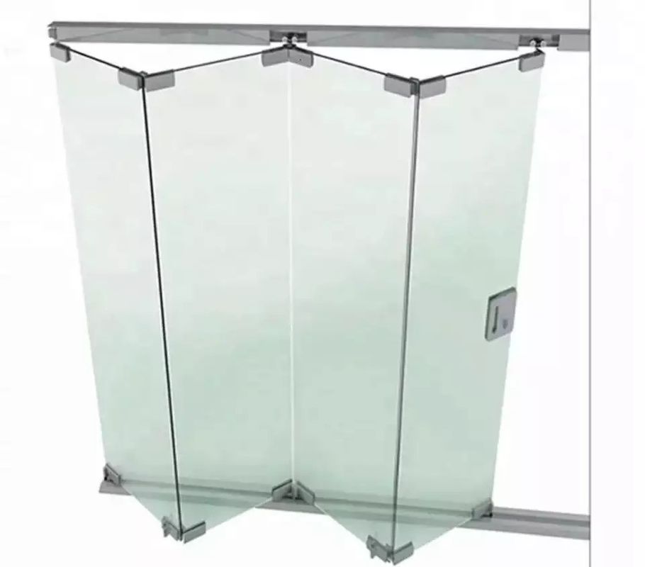 Zinc Alloy Glass Hardware Sliding Folding Frameless Glazing Systems Interior Bifold Door