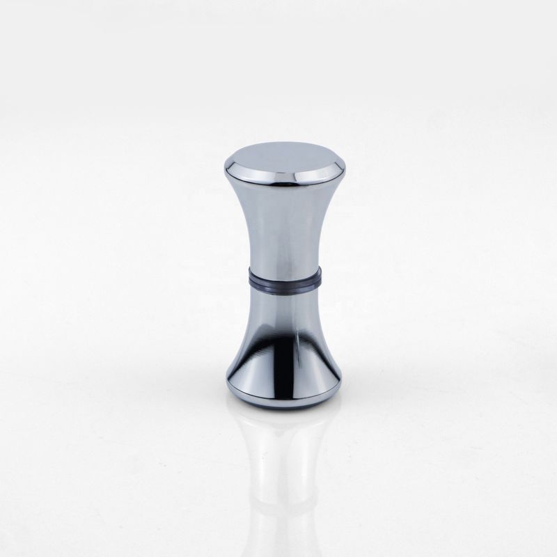 Bathroom Shower Room Sliding Door Handle Silver Glass Door Double Hole Knob in Design
