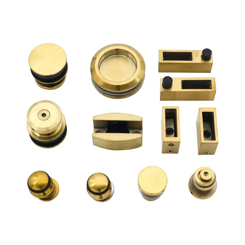 304 Stainless Steel Frameless Sliding Door Hardware for Square Tempered Glass Doors