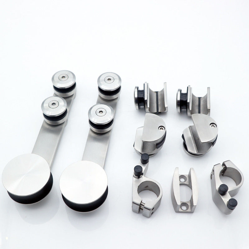 Sliding Shower Room Glass Door Accessories System Hardware Set in Silver/Black/Golden